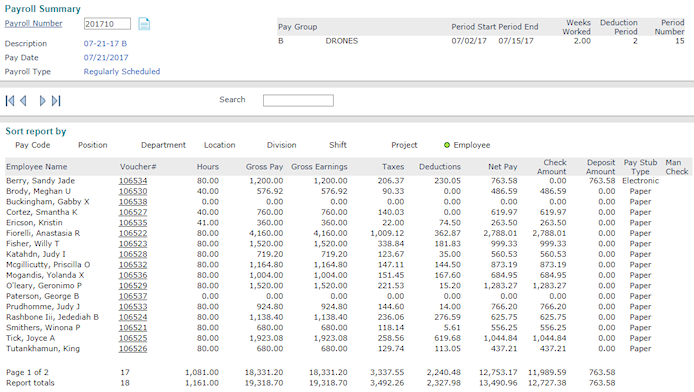 Payroll Summary