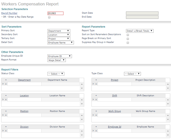 Workers' Compensation Report